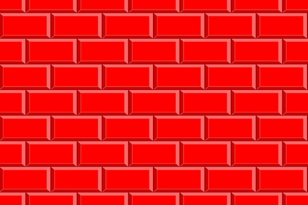 Red subway tile seamless pattern Metro stone brick background Kitchen or bathroom wall decoration