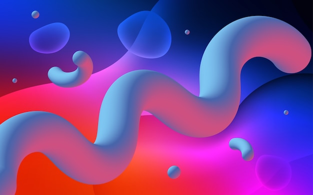 Red vector template with bubble shapes
