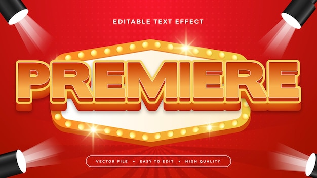 red white and orange premiere 3d editable text effect font style