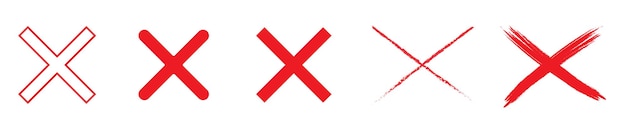 Red wrong mark Vector illustration