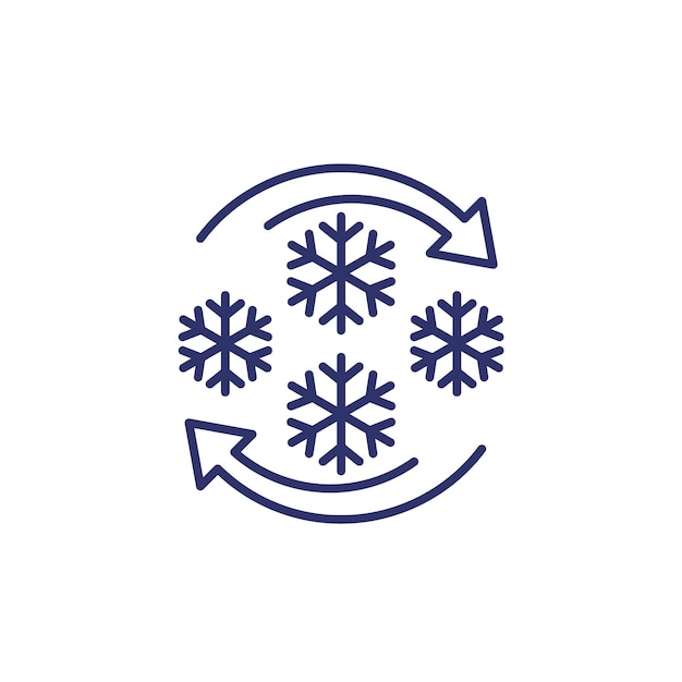 Refreezing line icon on white vector