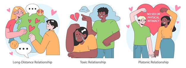 Relationships set diverse interpersonal romantic dynamics between characters mutual emotional