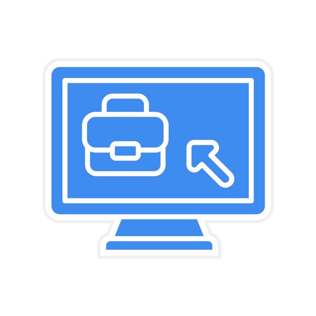 remote business icon vector image can be used for untact world
