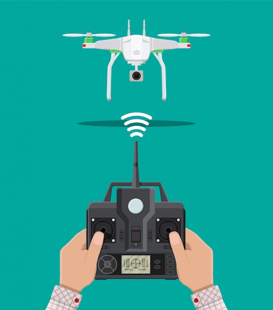 Remote controlled aerial drone.