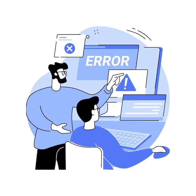 Remote troubleshooting isolated cartoon vector illustrations