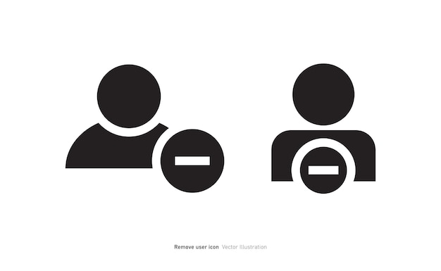 remove user icon design vector illustration