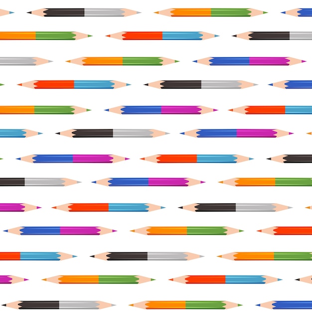 repeat pattern with pencil design for school projects print background
