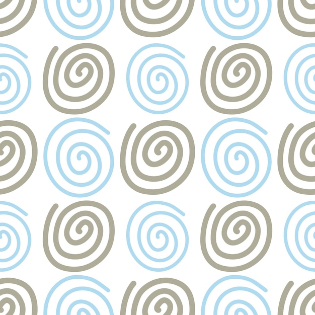 Repeating spiral abstract background of gray and light blue colors