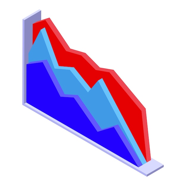 report annual graph icon isometric of report annual graph vector icon for web design isolated on white background