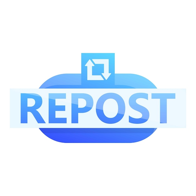 Repost millennial icon Cartoon of repost millennial vector icon for web design isolated on white background