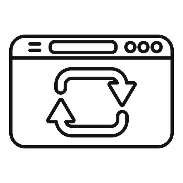 Repost web page icon outline vector Repost chart Data document