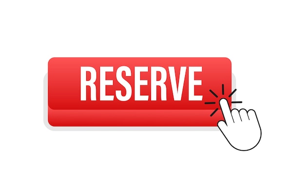 reserve flat button. vector illustration. travel vector icon. online order.