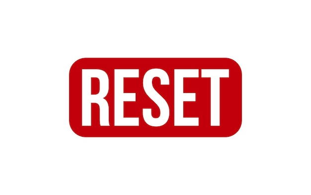 Reset Rubber Stamp Seal Vector