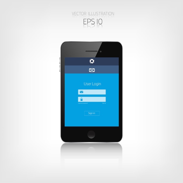responsive web design adaptive user interface digital devises smartphone web site template concept