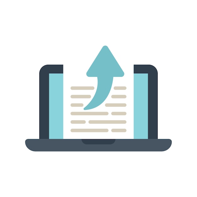 result file icon flat vector graph market data document isolated