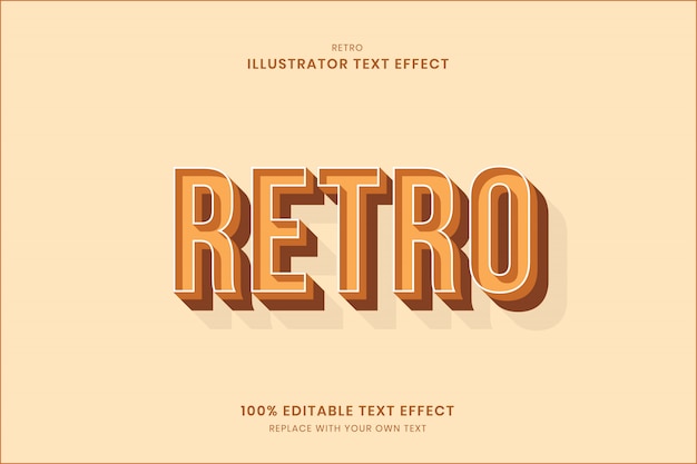 Retro 100% Editable Text Effect