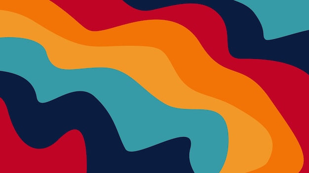 Retro abstract background wavy retro background