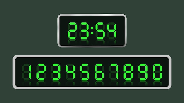 retro digital clock display
