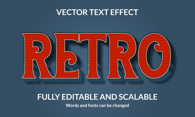 retro editable 3d text style effect