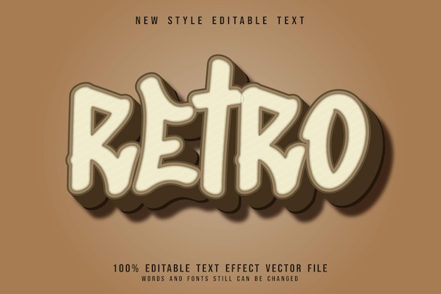 retro editable text effect 3 dimension emboss vintage style
