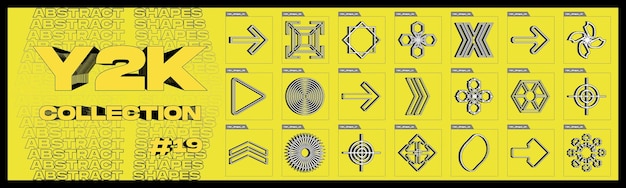 retro futuristic elements for design big collection of abstract graphic geometric objects abstract bauhaus forms