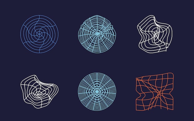 retro futuristic elements for design big collection of abstract graphic geometric symbols for modern tshirts designed