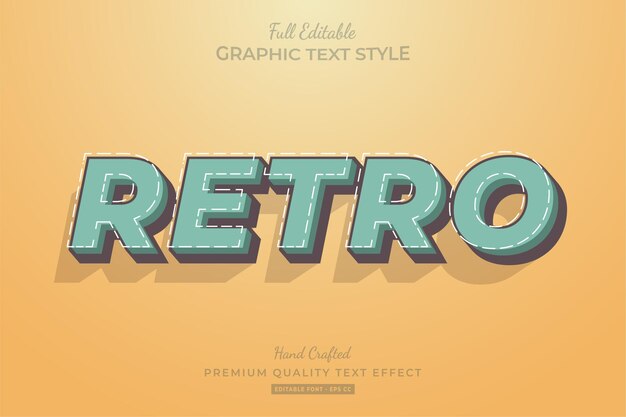 Retro Old Editable Text Effect Font Style