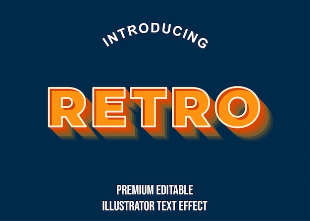 Retro - Orange 3d Text Effect font Style