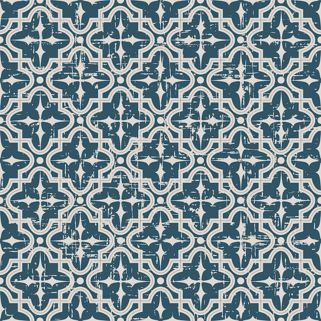 retro pattern with cross round square line