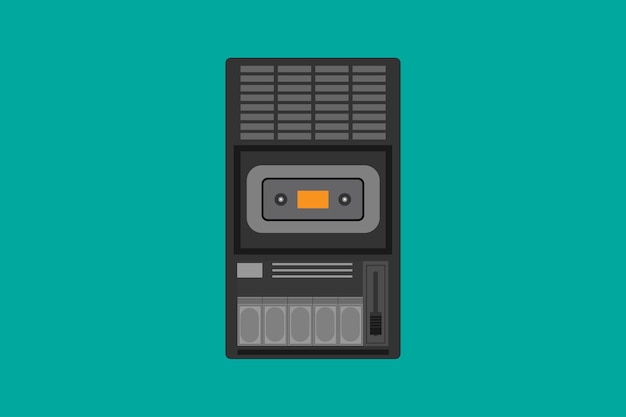 retro portable recorder tape cassette player