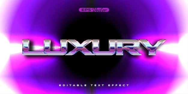 Retro shiny Y2K editable text effect luxury vintage