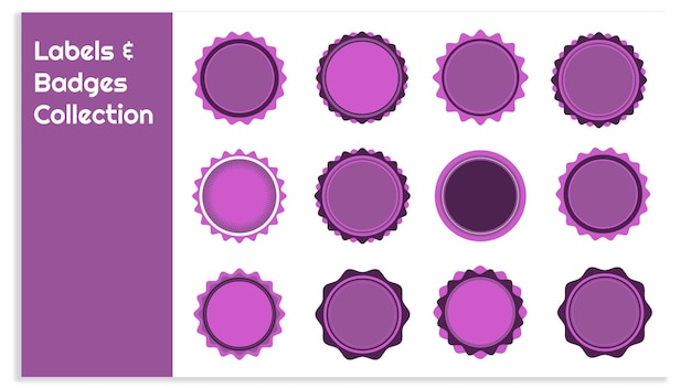 Retro vintage badges set vector collection set