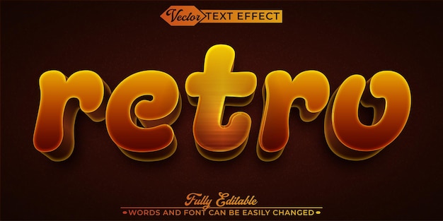 Retro Vintage Editable Text Effect Template