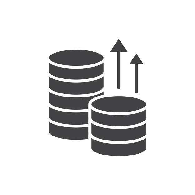 Revenue icon Simple thin line flat symbol