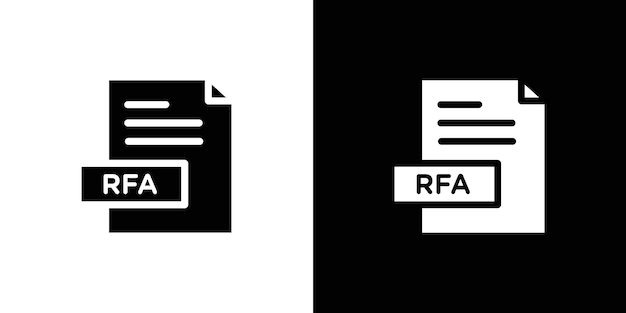 RFA File icon logo set vector