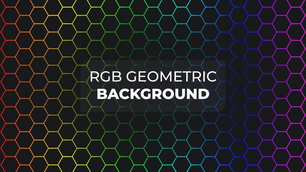 RGB hexagon background Free Vector