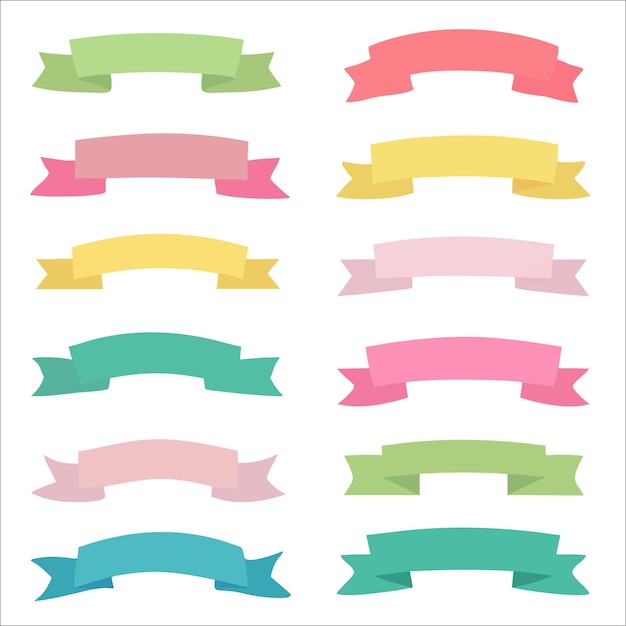 ribbons vector set of collection in different styles