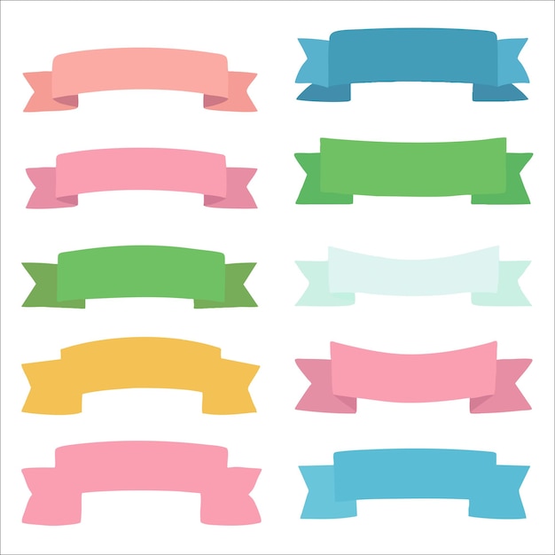ribbons vector set of collection in different styles