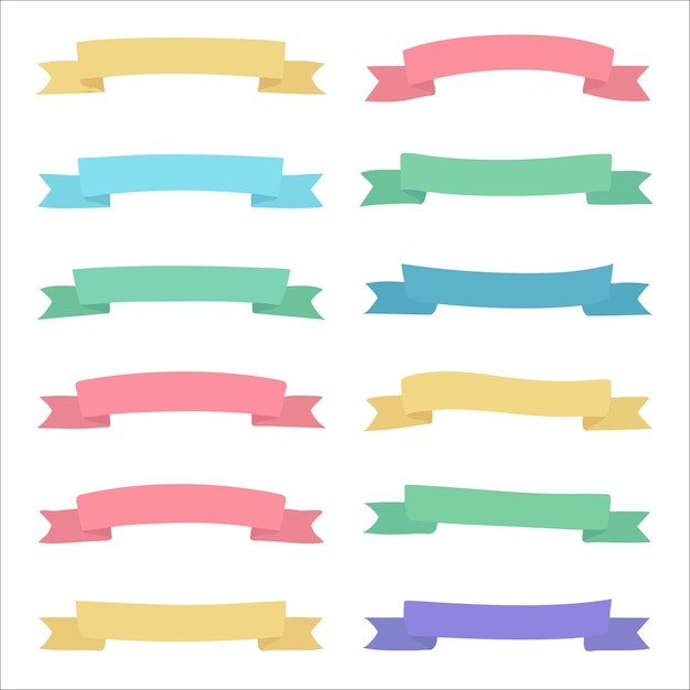 ribbons vector set of collection in different styles
