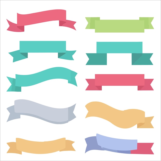 ribbons vector set of collection in different styles