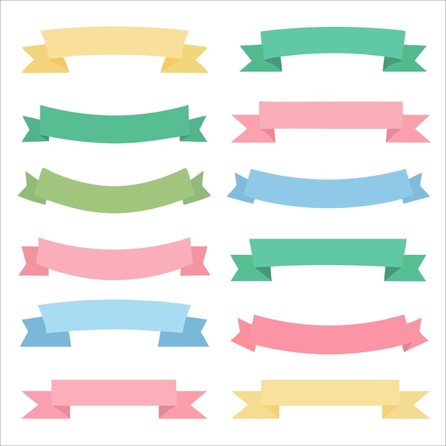 ribbons vector set of collection in different styles