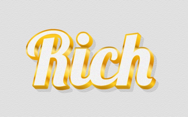 Rich editable text effect text effect template