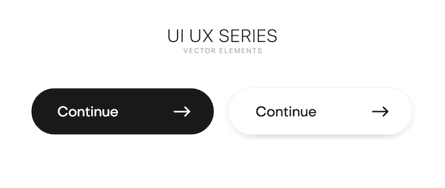 Right arrow. Continue button. Click to continue. Slide to continue. next icon. UI UX vector elements