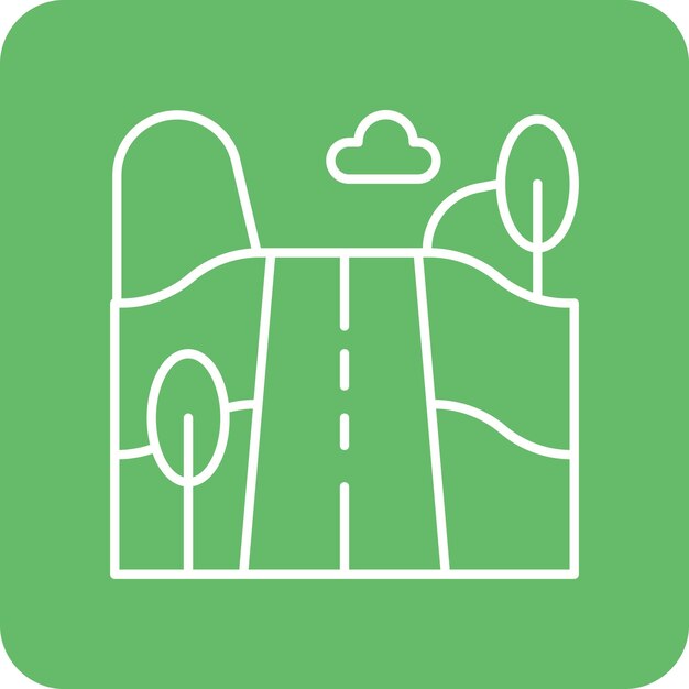 Road Landscape vector icon Can be used for Landscapes iconset