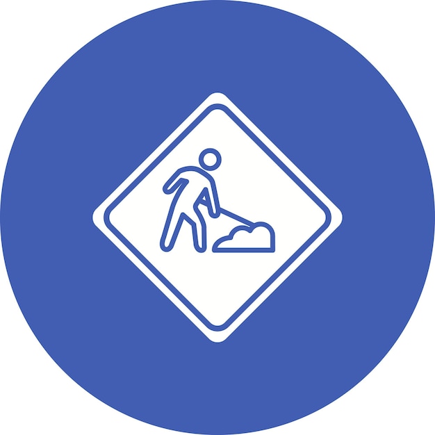 Roadworks vector icon Can be used for Map and Navigation iconset