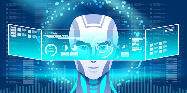 Robot Android với màn hình ảo