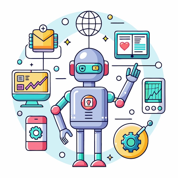 Robot connected to various devices and services