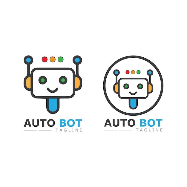 Robot icon vector concept design