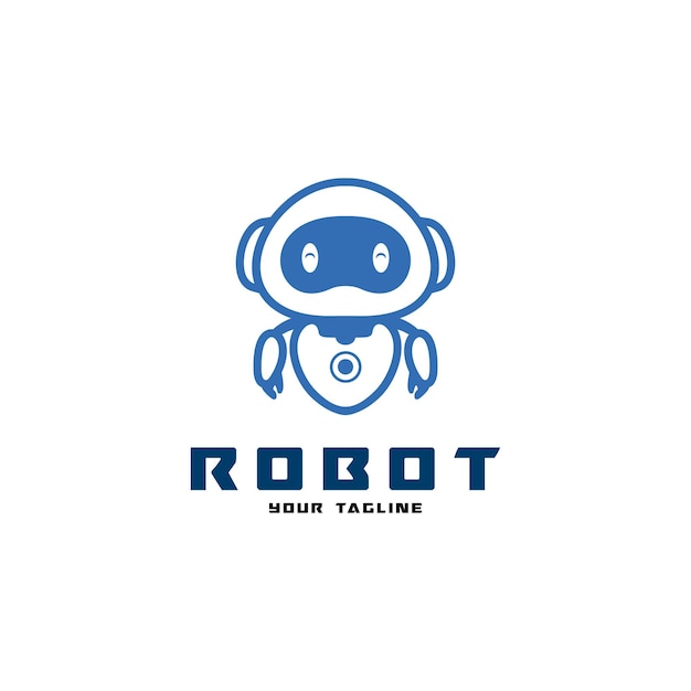 robot logo template design