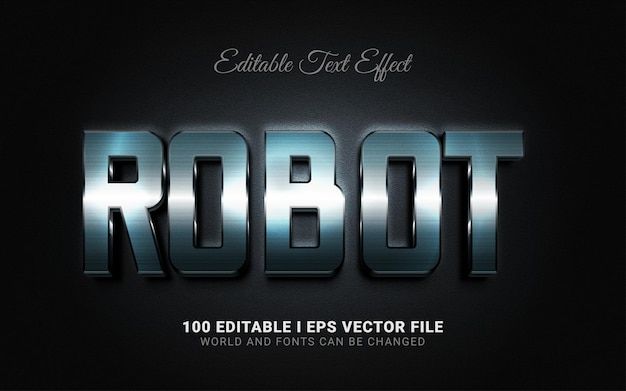robot text effect